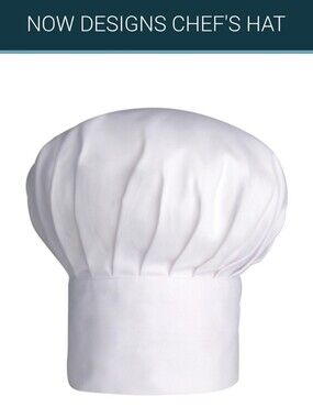 Now Designs White 100% Cotton Chef's Hat One Size Fits All